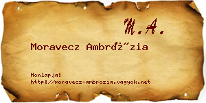 Moravecz Ambrózia névjegykártya